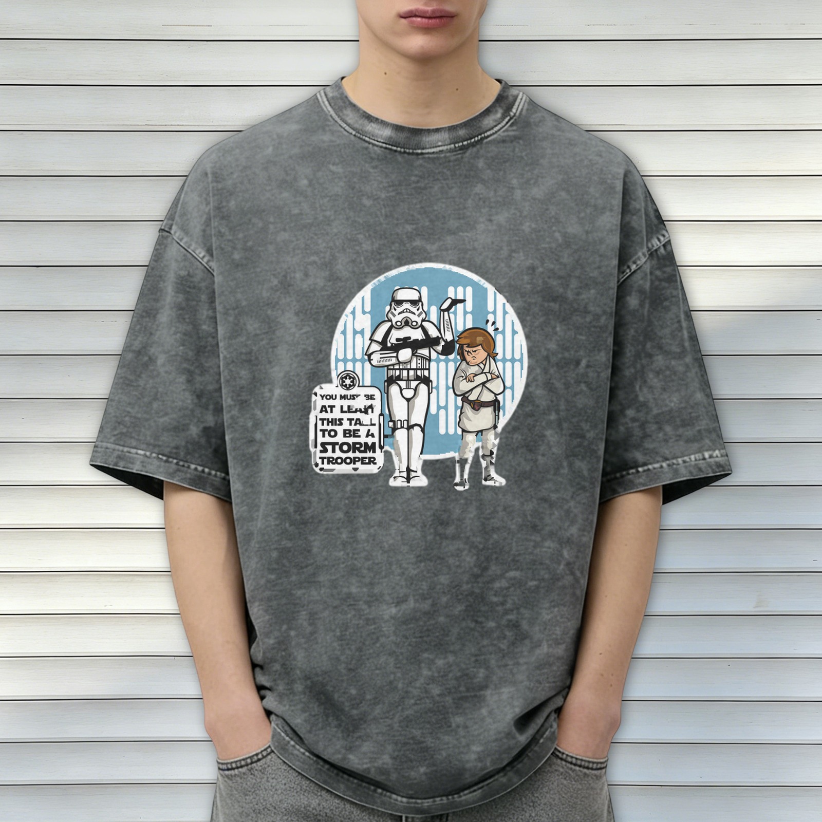 Star Wars Stormtrooper Height Check Graphic T-Shirt