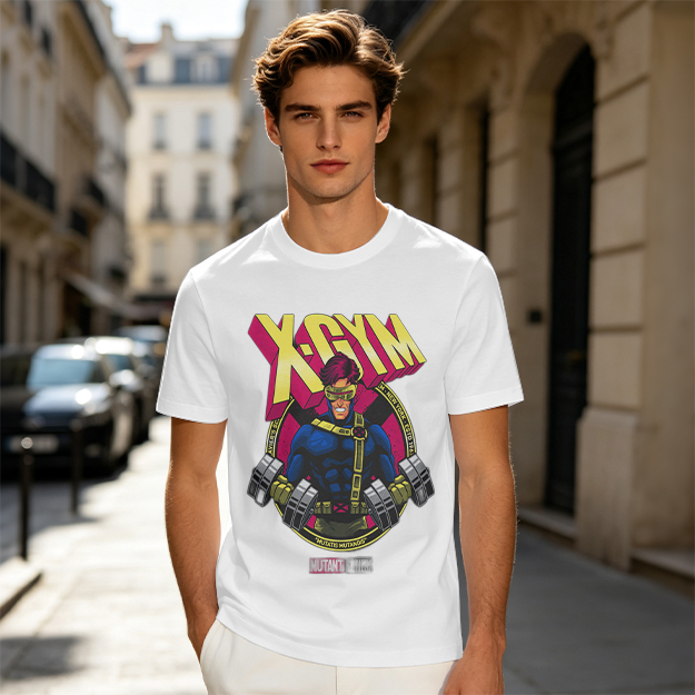 X-GYM Cyclops Superhero Graphic T-Shirt for Fitness Fans
