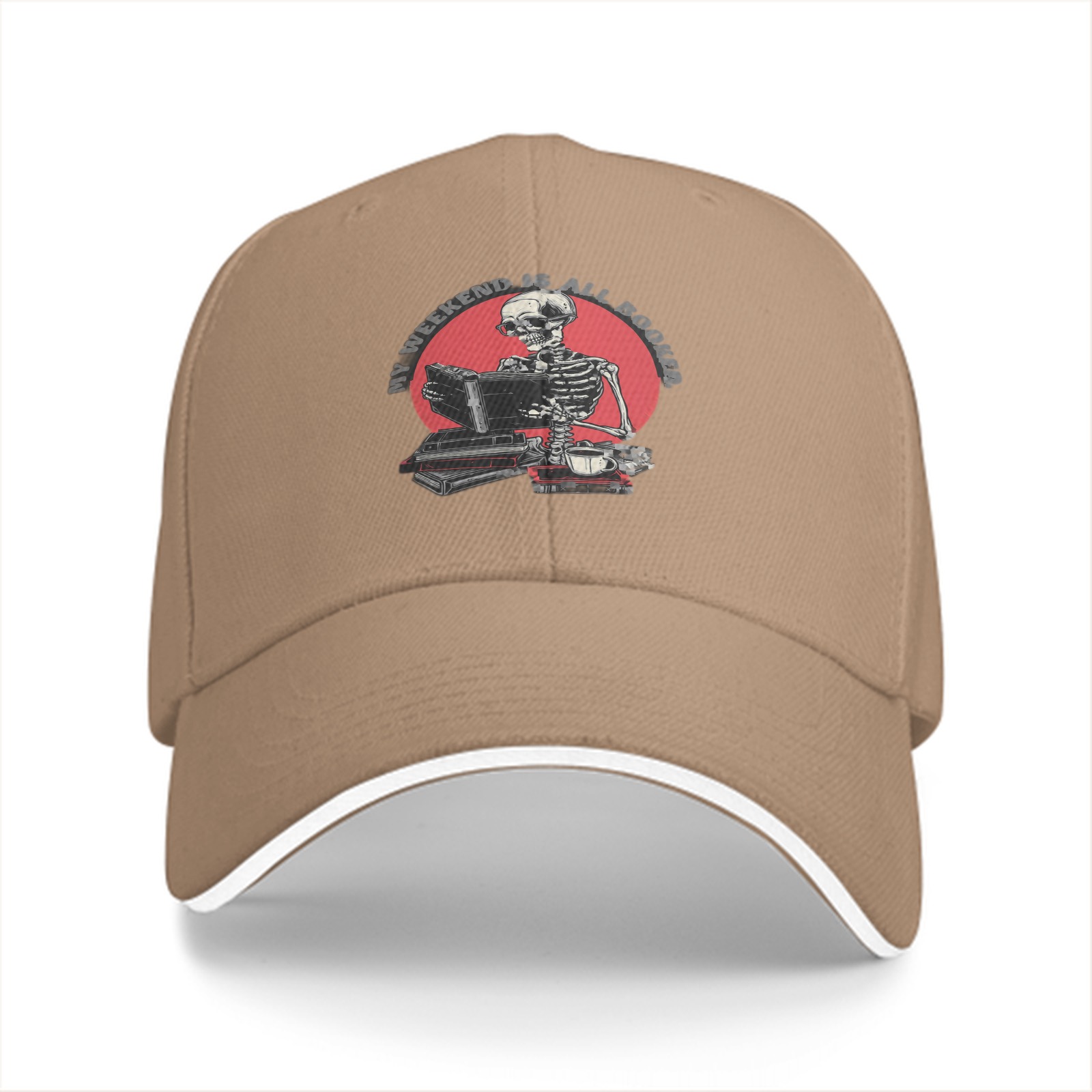 My Weekend Is All Booked Skeleton Baseball Cap