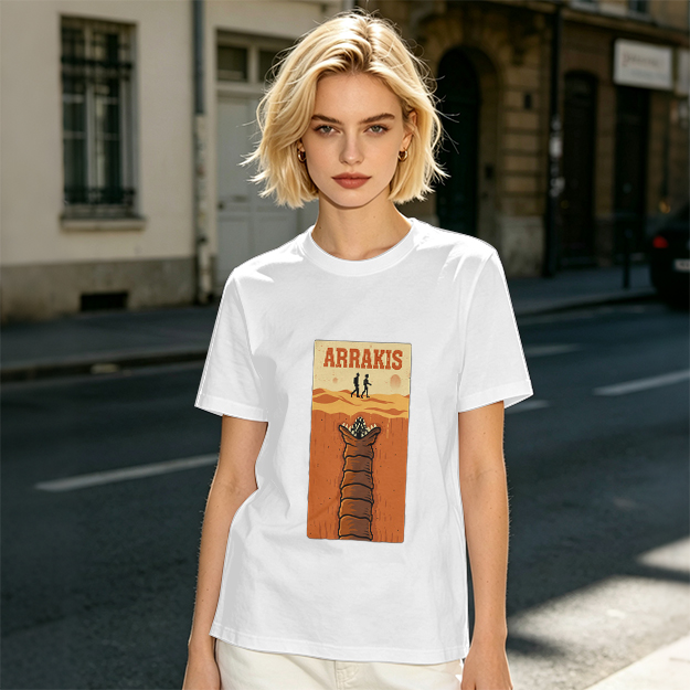 Arrakis Sandworm Desert Scene Graphic T-Shirt