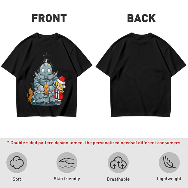 Fullmetal Alchemist Christmas Anime Graphic T-Shirt