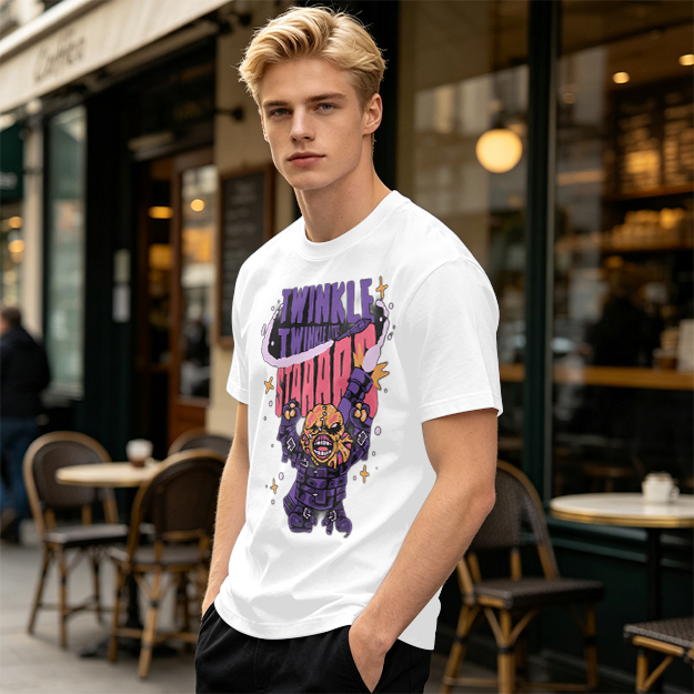 Olive T-shirt with Twinkle Twinkle Starrr Monster Graphic Print