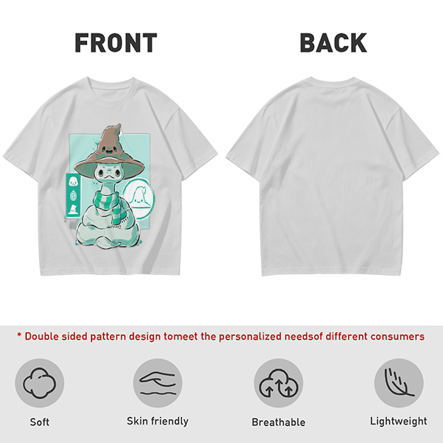 Olive T-Shirt With Cute Wizard Snake Graphic Design
