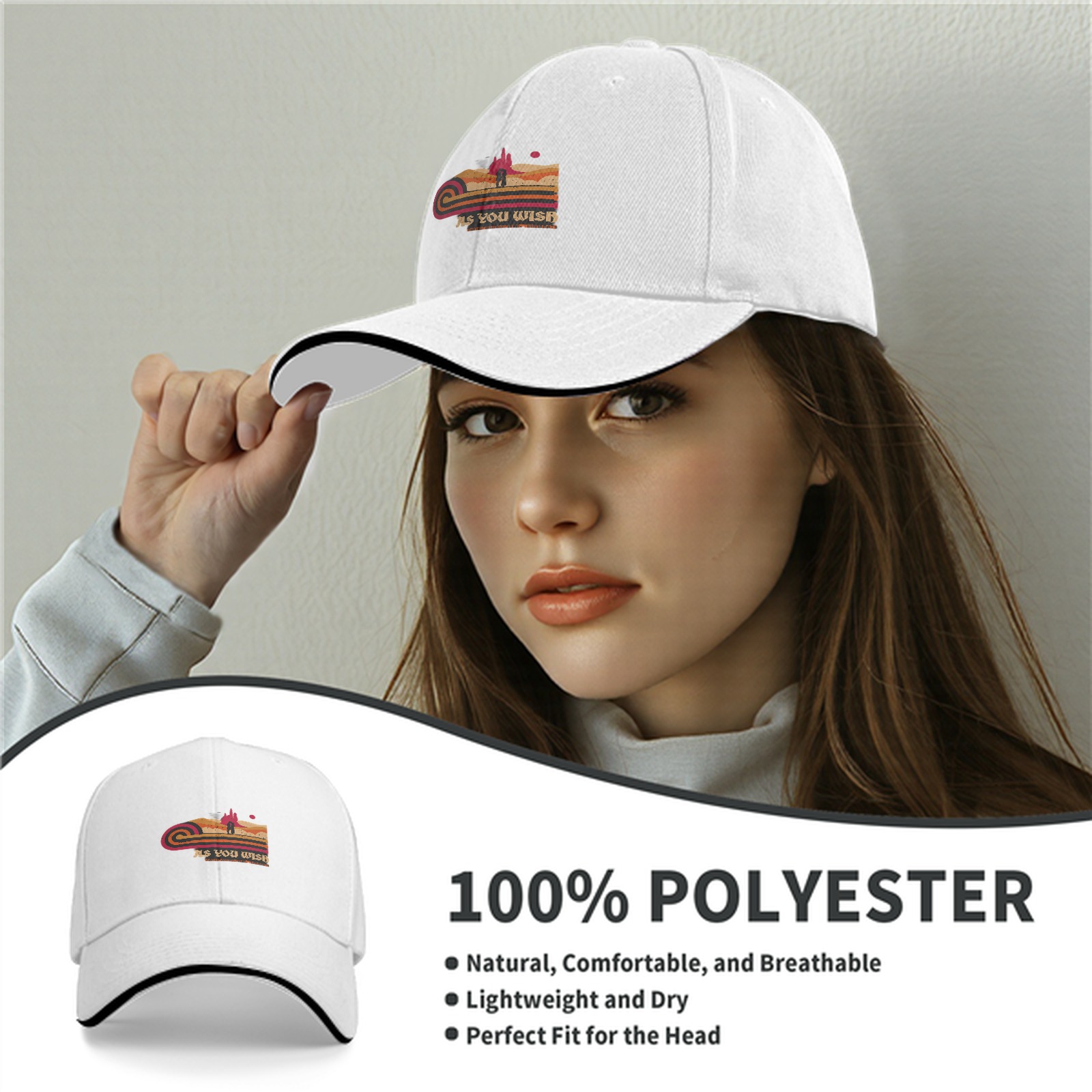 As You Wish Retro Landscape Graphic Baseball Cap