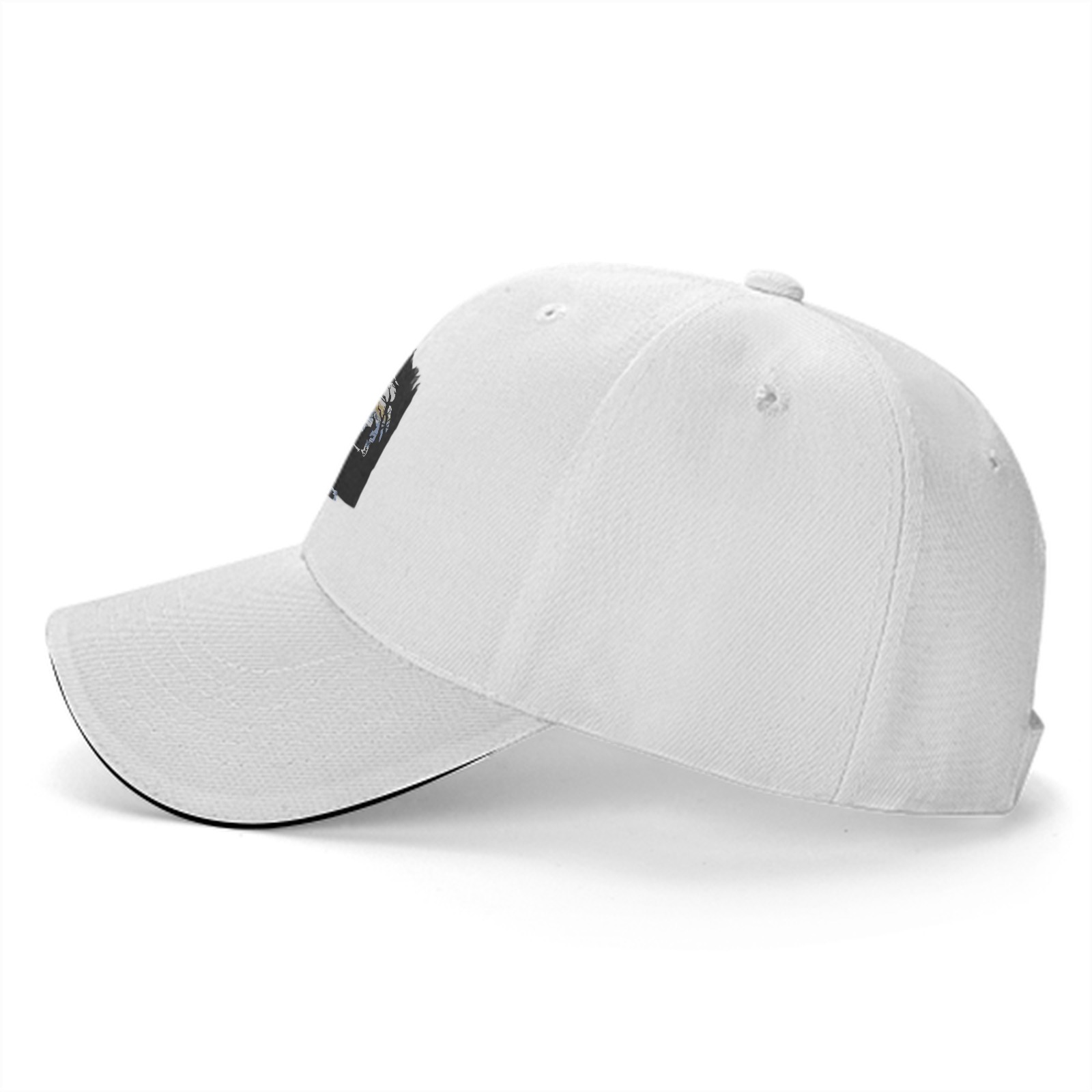 Black Baseball Cap With Fantasy Adventure Silhouette Art Print