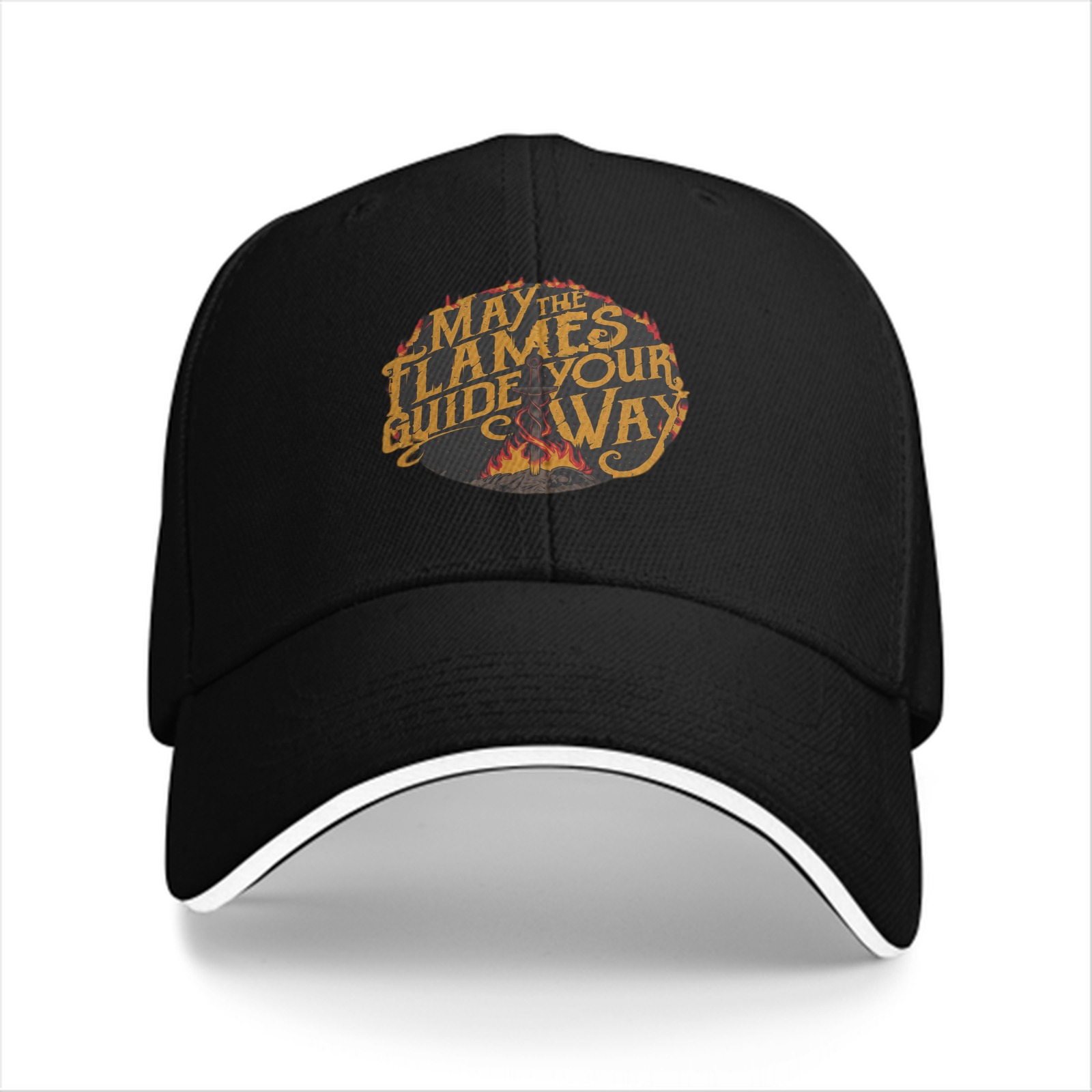 May The Flames Guide Your Way Black Baseball Cap