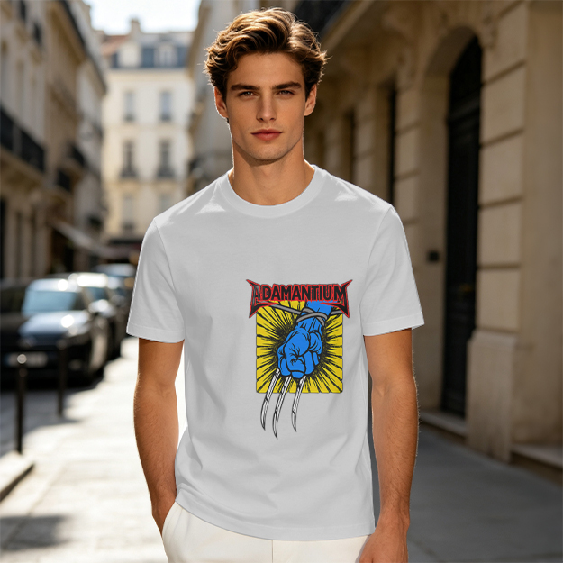 Olive T-Shirt with Adamantium Wolverine Claw Graphic