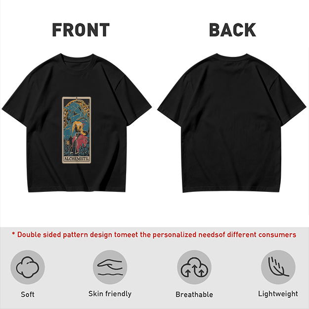 Olive T-Shirt with Fullmetal Alchemist Tarot Card Style Print