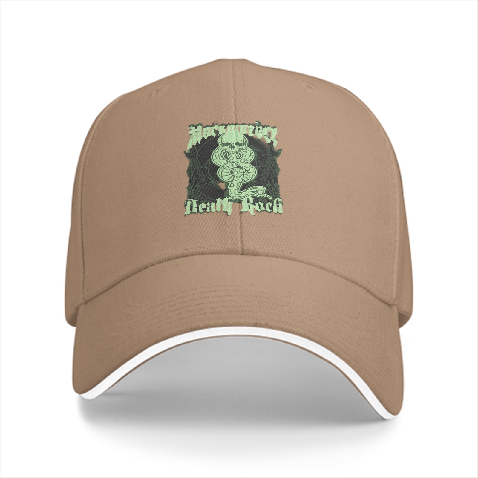 Black baseball cap with Death Rock snake skull graphic