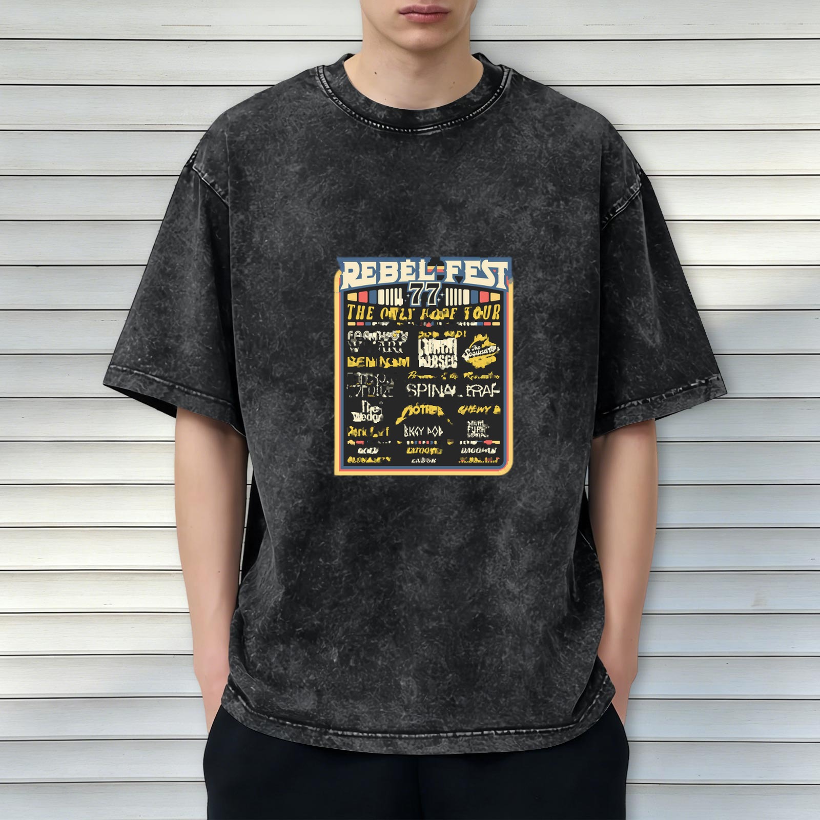 Rebel Fest 77 The Only Hope Tour Vintage Wash Graphic T-Shirt