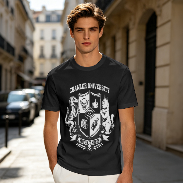 Crawler University Crest Graphic Olive T-Shirt