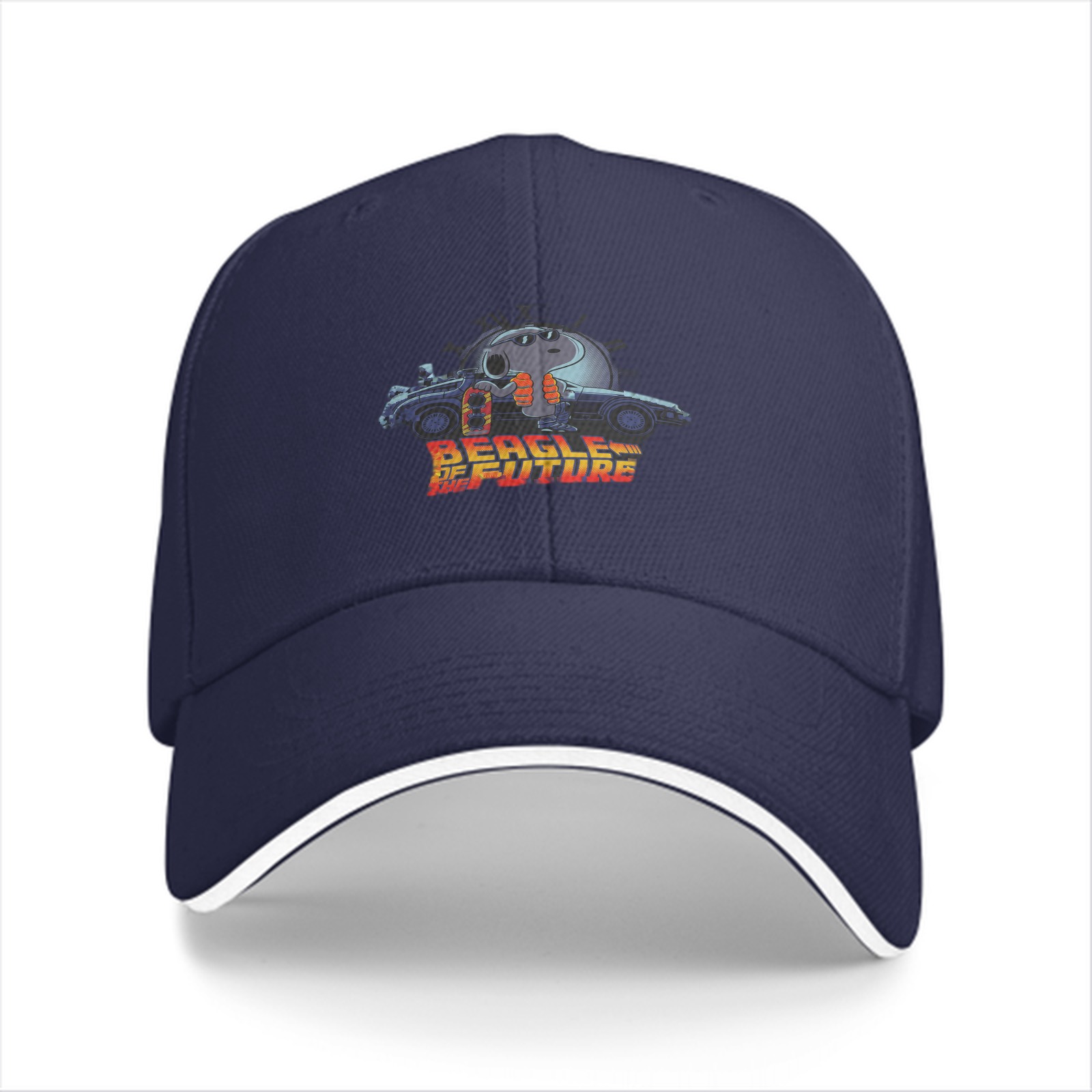 Beagle of the Future Graphic Black Baseball Cap