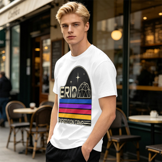 Erid Expedition Camp Retro Space Graphic T-Shirt Design