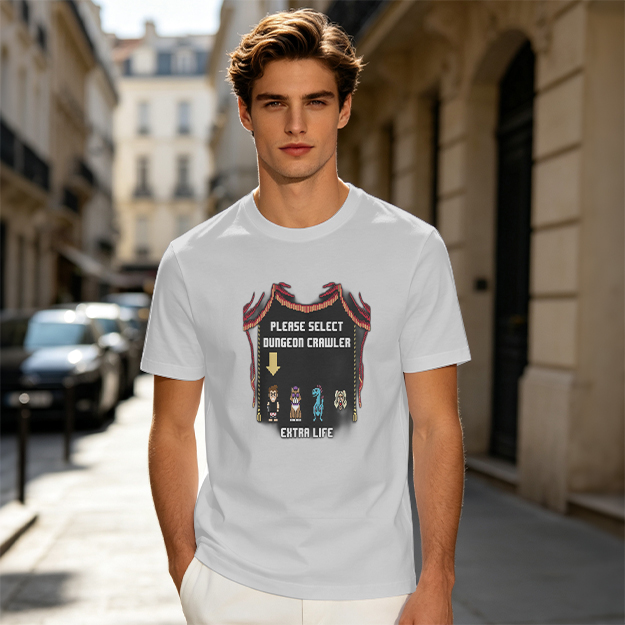 Dungeon Crawler Character Selection Gamer T-Shirt