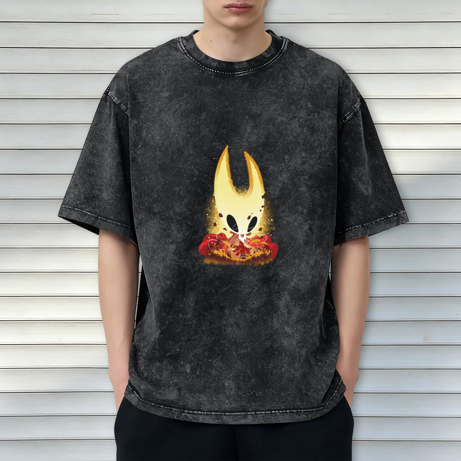 Hollow Knight Hornet Graphic Dark Wash T-Shirt