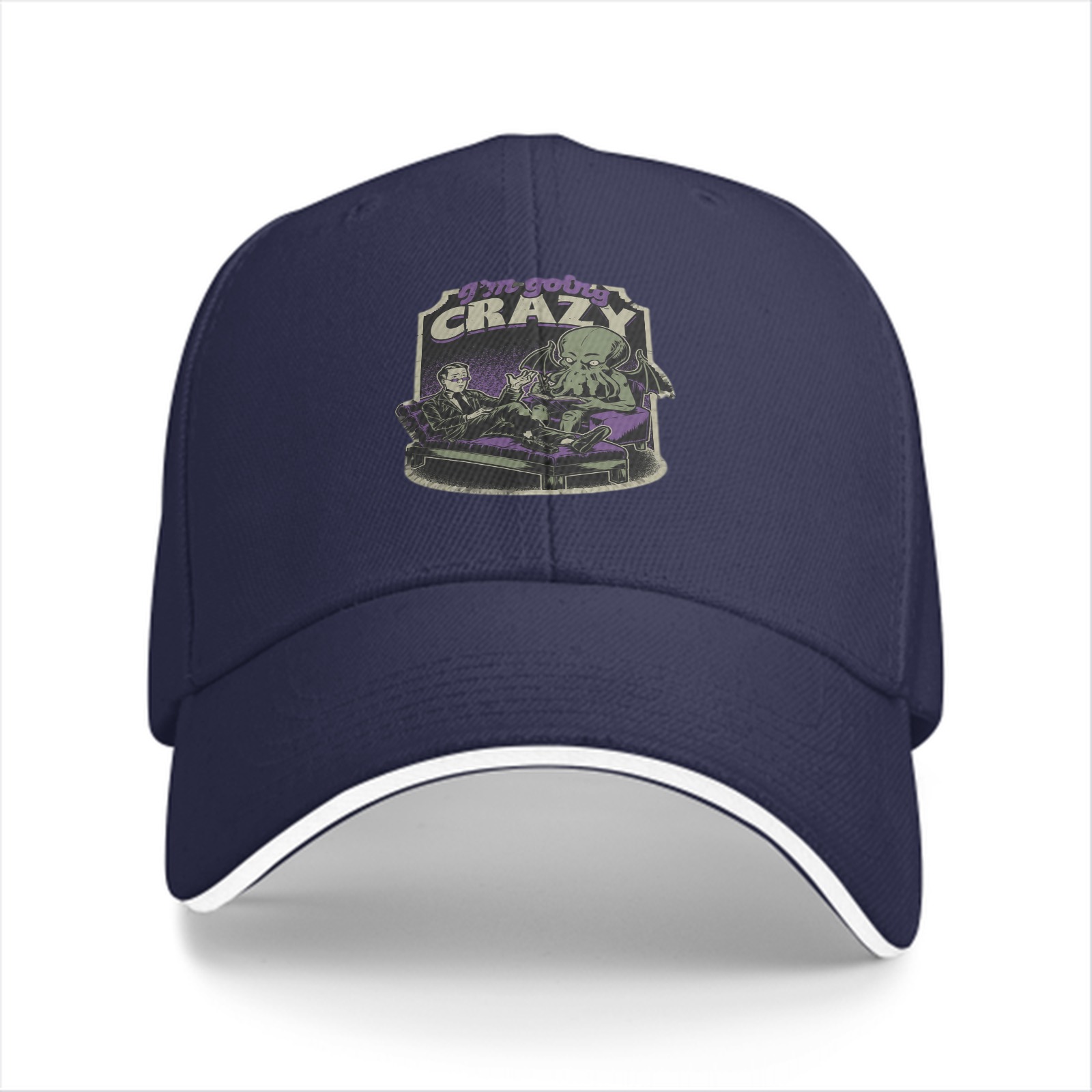 I'm Going Crazy Cthulhu Therapy Graphic Baseball Cap