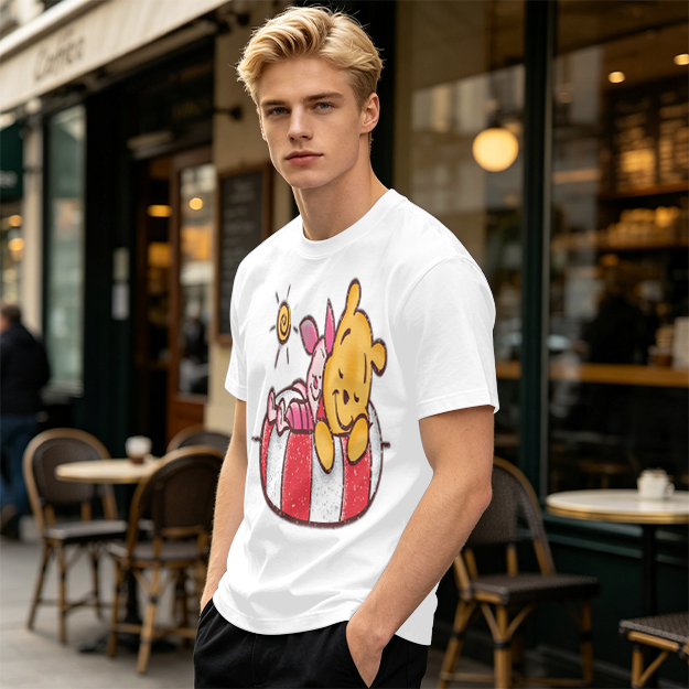 Olive T-Shirt with Wizard and Hobbit Fantasy Art Print