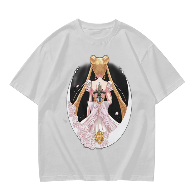 Olive T-shirt with Princess Serenity Back Print