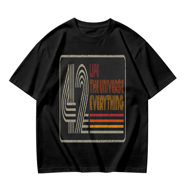 42 Life The Universe Everything Retro Graphic Olive T-Shirt