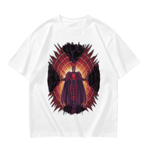 Olive T-Shirt With Superhero Villain Graphic Print