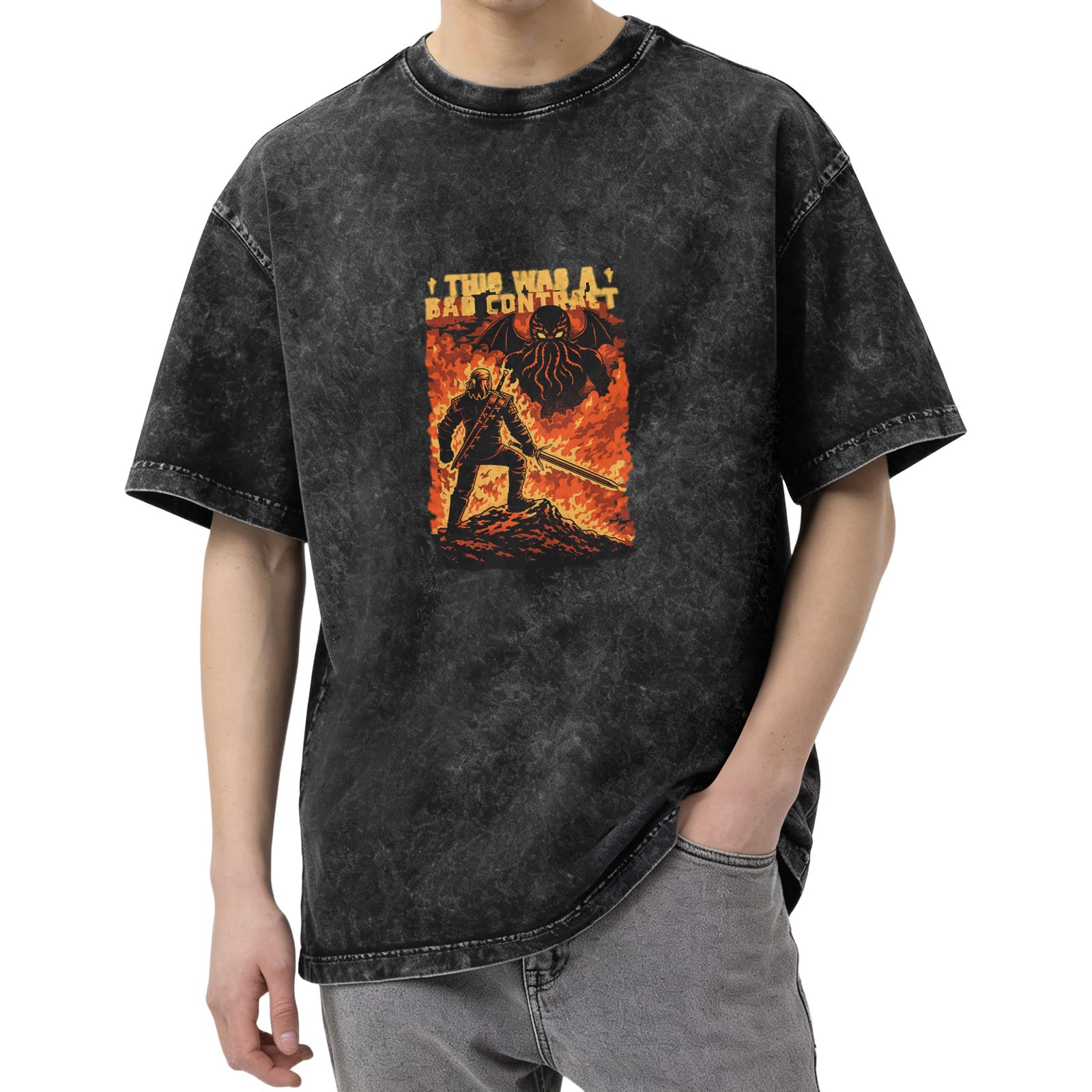 This Was A Bad Contract Dark Fantasy Graphic T-Shirt