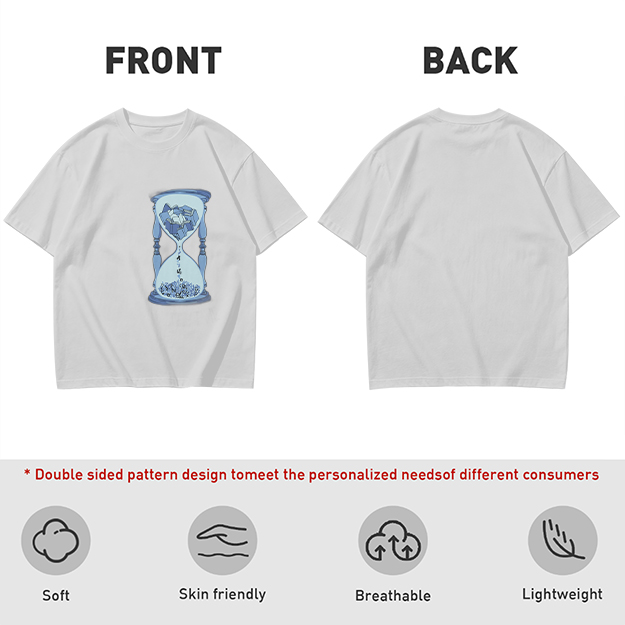 Olive T-Shirt With Hourglass And Crushed Rock Graphic Print