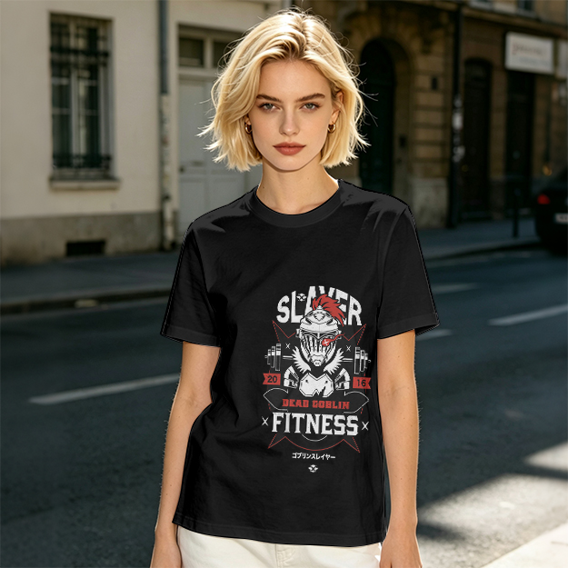 Goblin Slayer Fitness Themed Olive Graphic T-Shirt