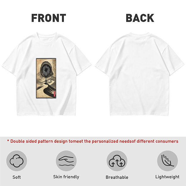 Olive T-Shirt With Surreal Hooded Eye Artwork Print