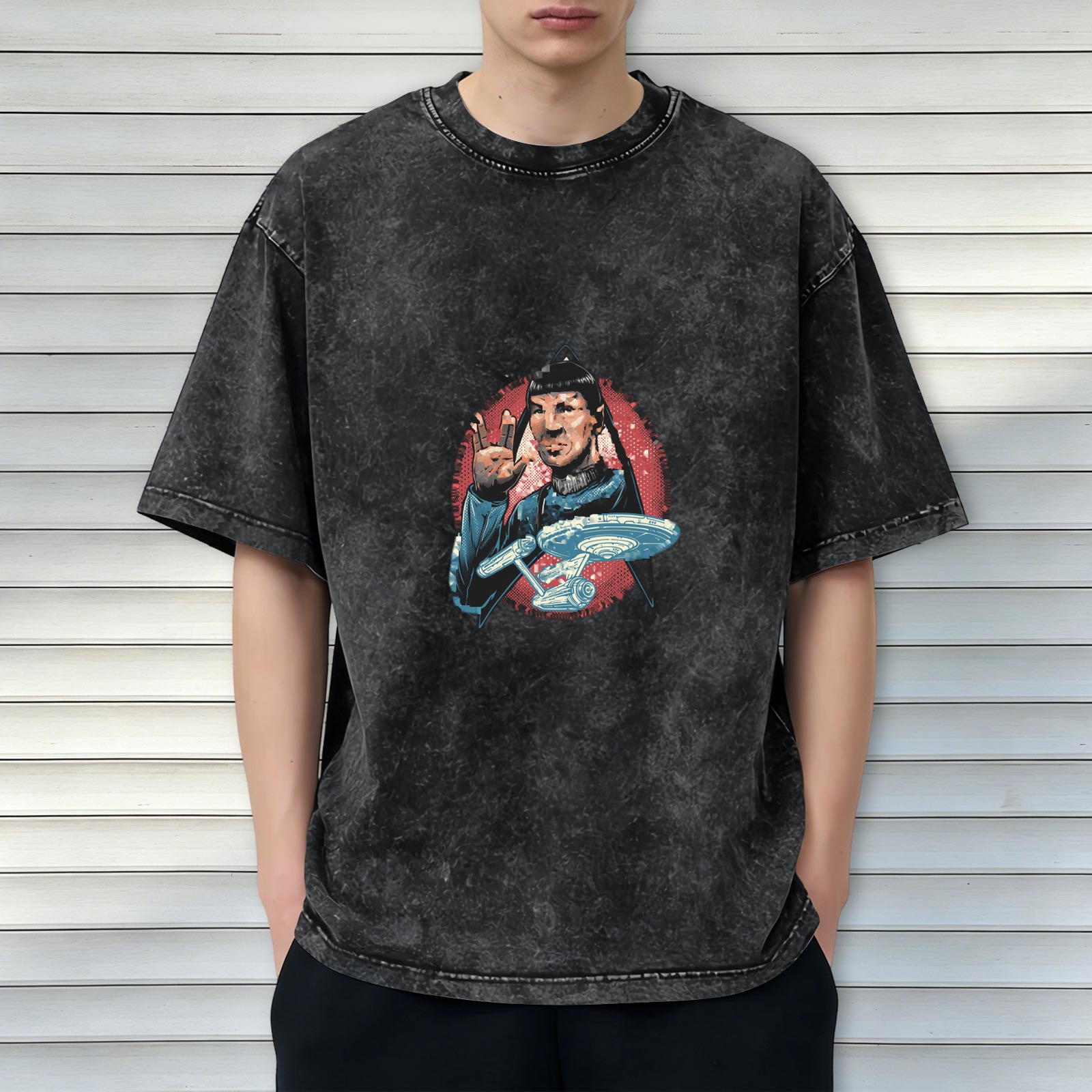 Vintage Star Trek Spock Vulcan Saloon Graphic T-Shirt