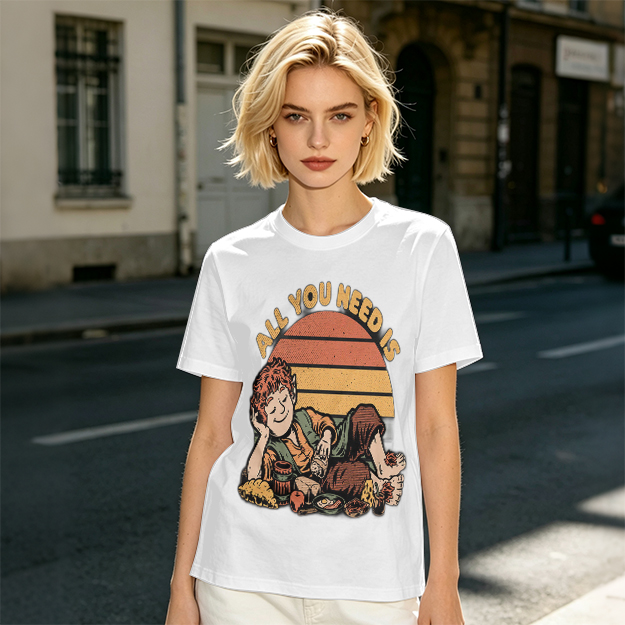 All You Need Is Hobbit Relaxing Sunset Graphic T-Shirt