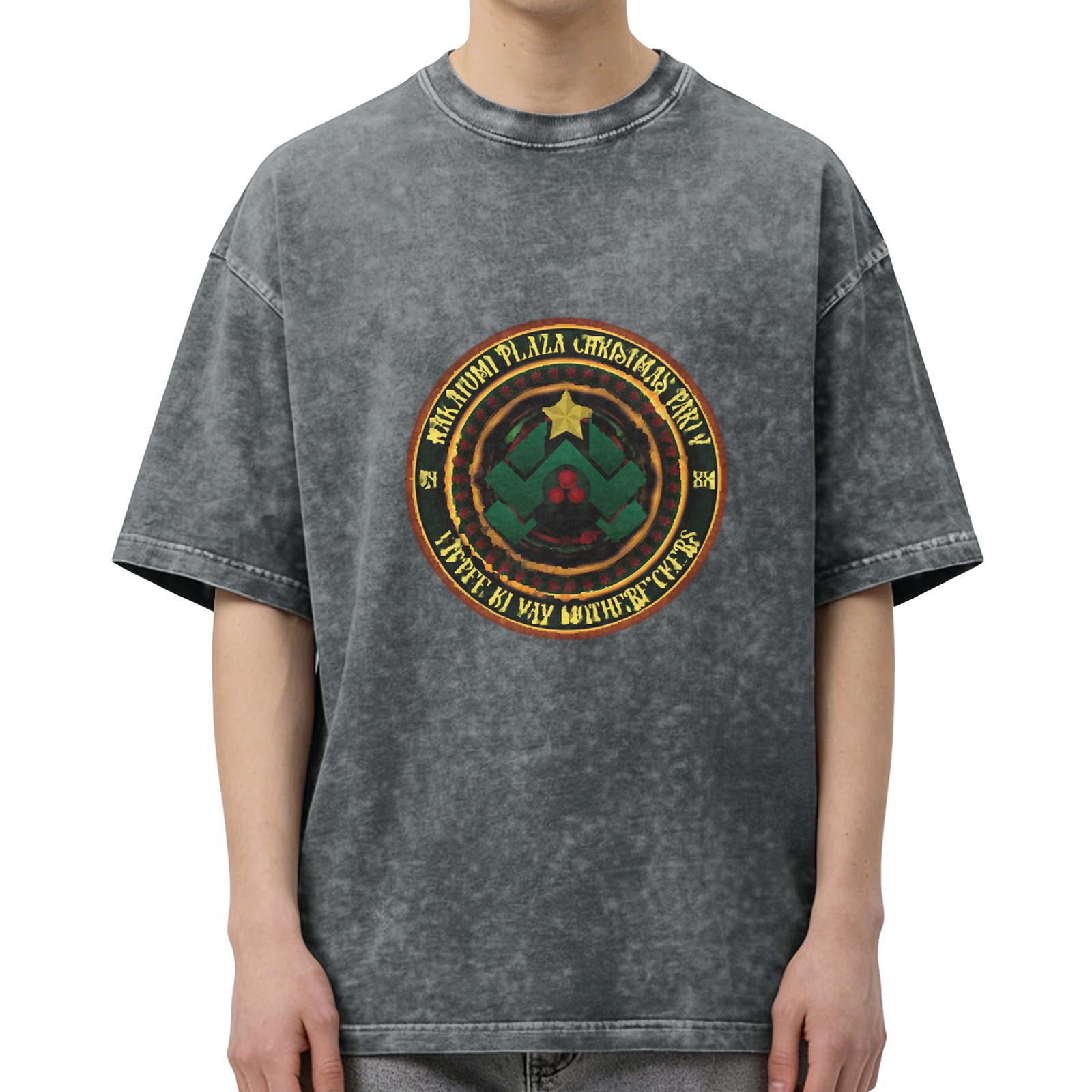 Wakutumi Plaza Christmas Party Graphic Vintage Wash T-Shirt