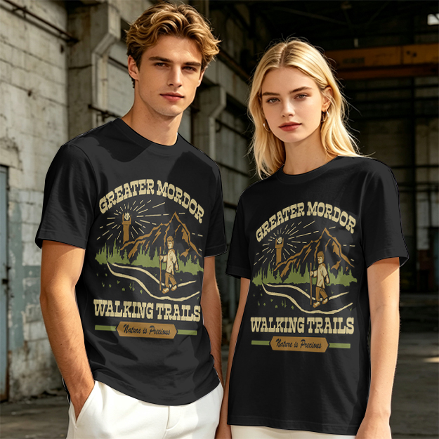 Greater Mordor Walking Trails Hiking Themed T-Shirt