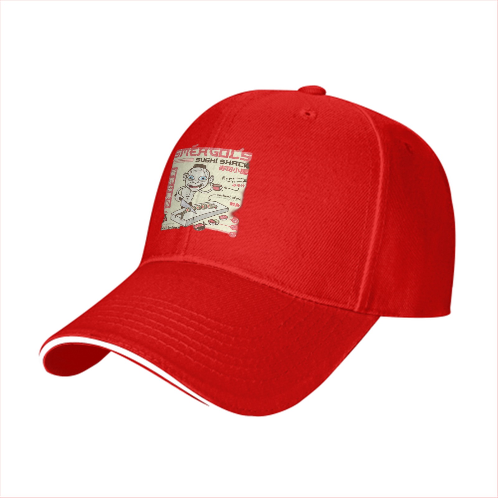 Sméagol's Sushi Shack Themed Black Baseball Cap