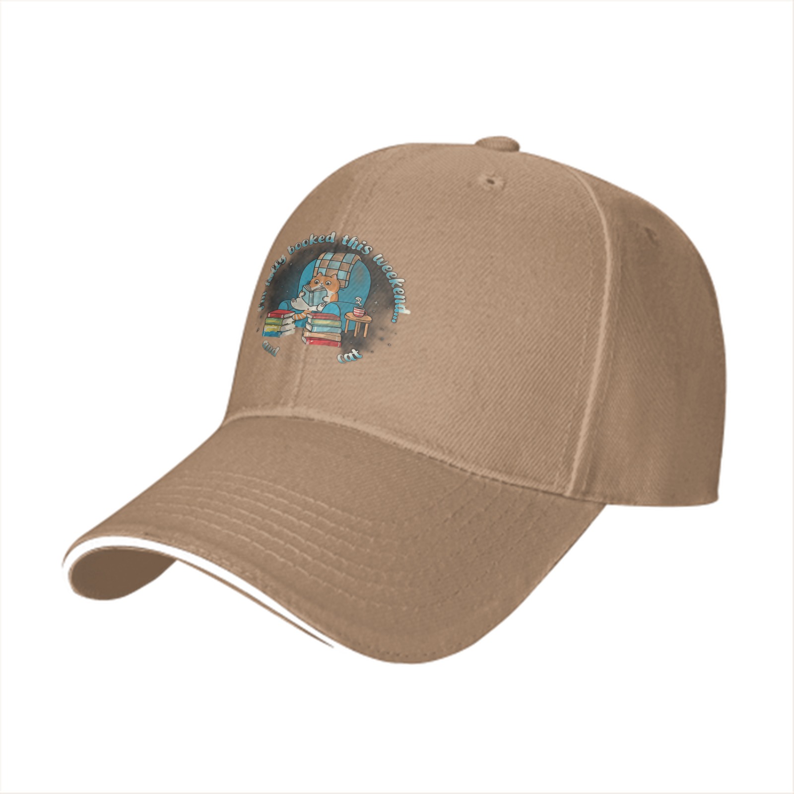 I'm Fully Booked This Weekend Cat Reading Baseball Cap