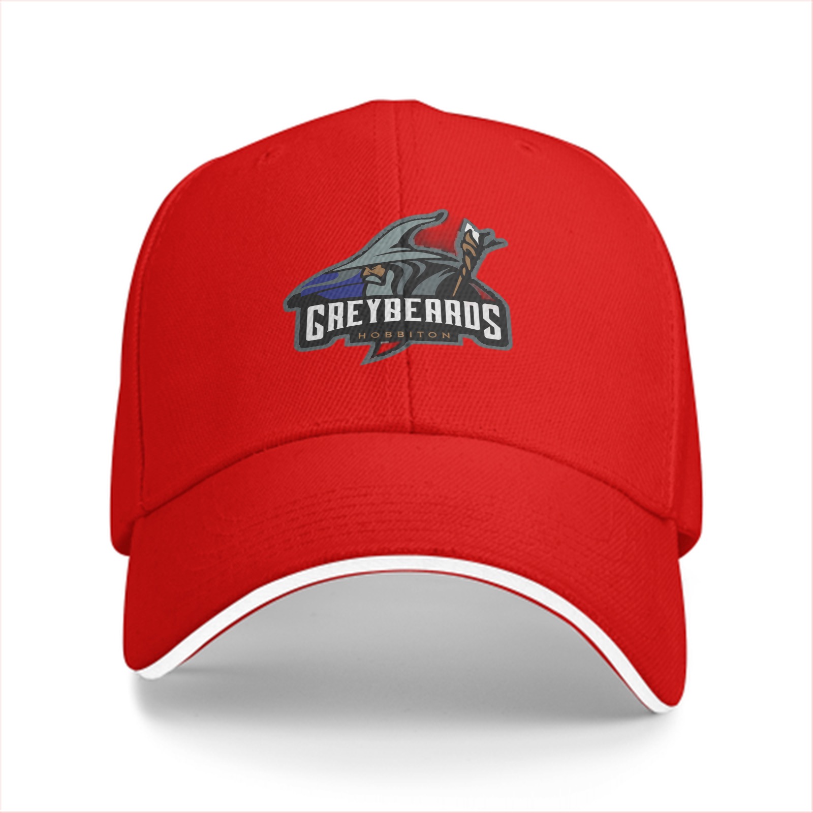 Black baseball cap with Greybeards Hobbiton wizard logo
