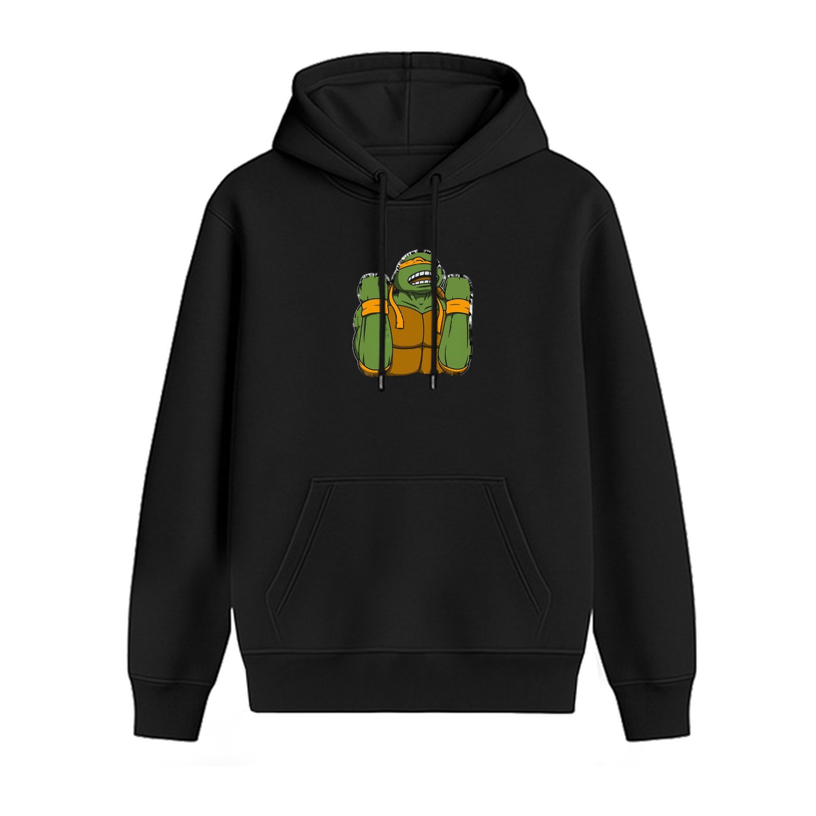 Black Hoodie With Michelangelo Teenage Mutant Ninja Turtles Graphic