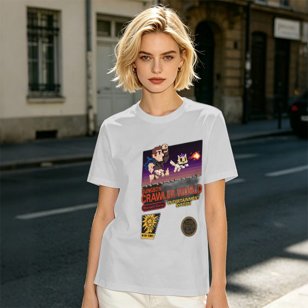 Dungeon Crawler World Retro Pixel Game Graphic T-Shirt