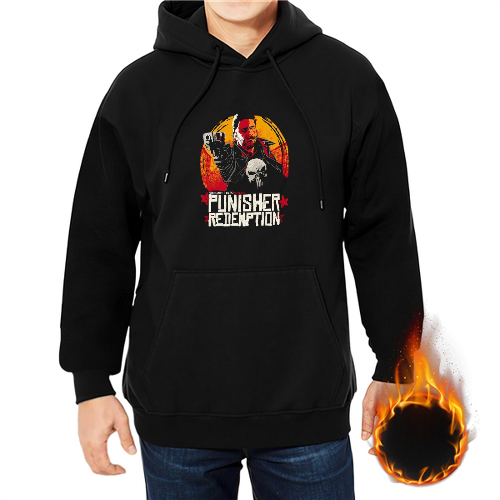 Punisher Redemption Graphic Black Hoodie