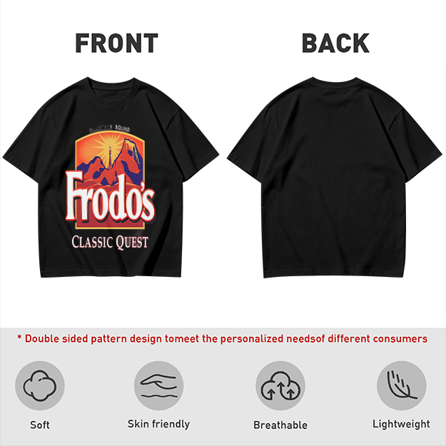 Frodo's Classic Quest Mountain Graphic T-Shirt Print Design