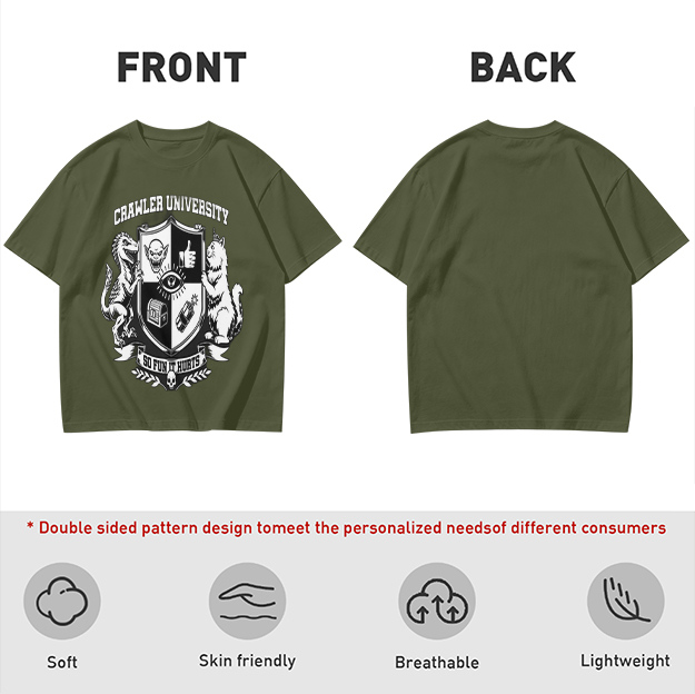 Crawler University Crest Graphic Olive T-Shirt