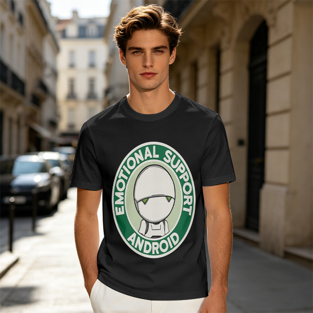 Emotional Support Android Graphic T-Shirt