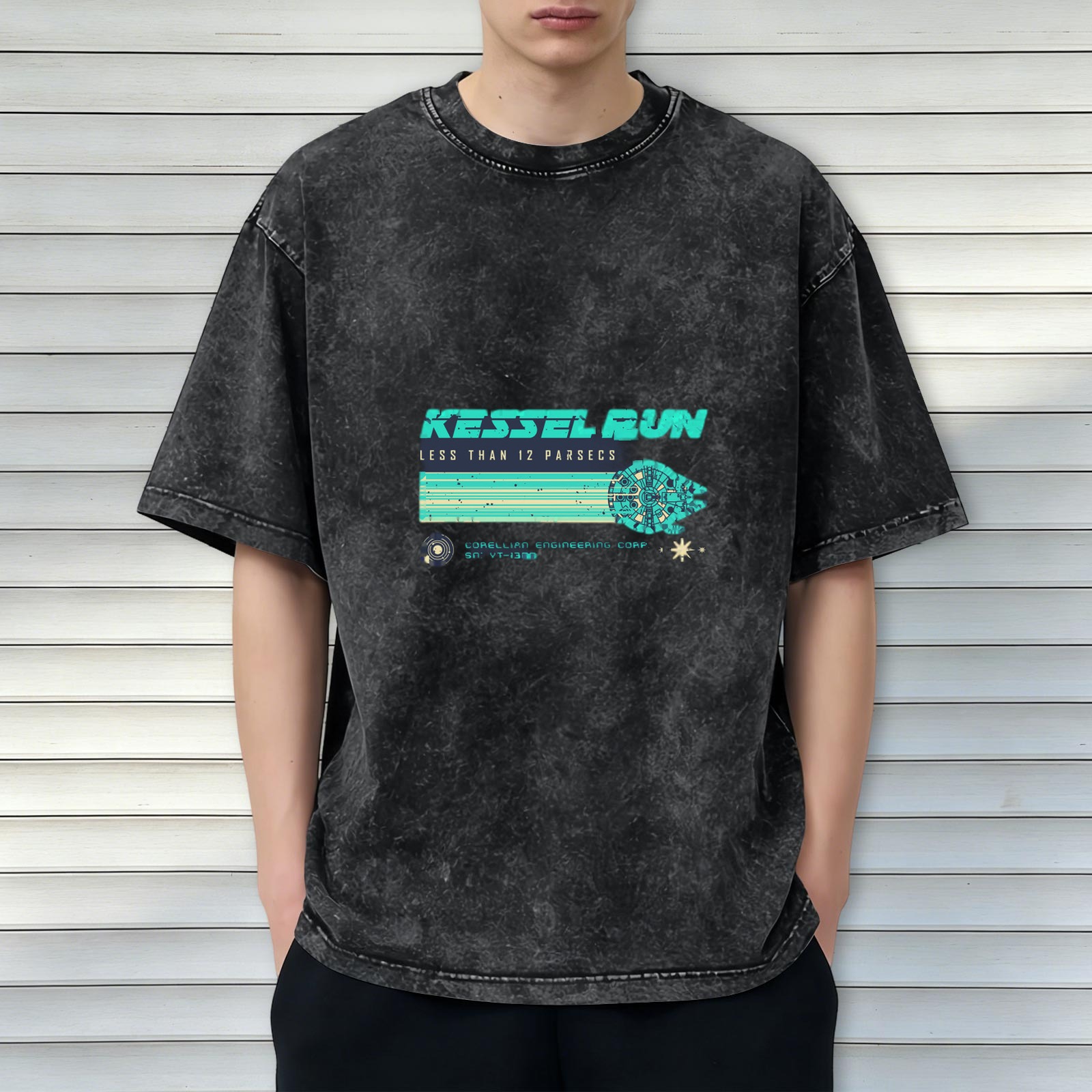 Star Wars Kessel Run Vintage Wash Graphic T-Shirt