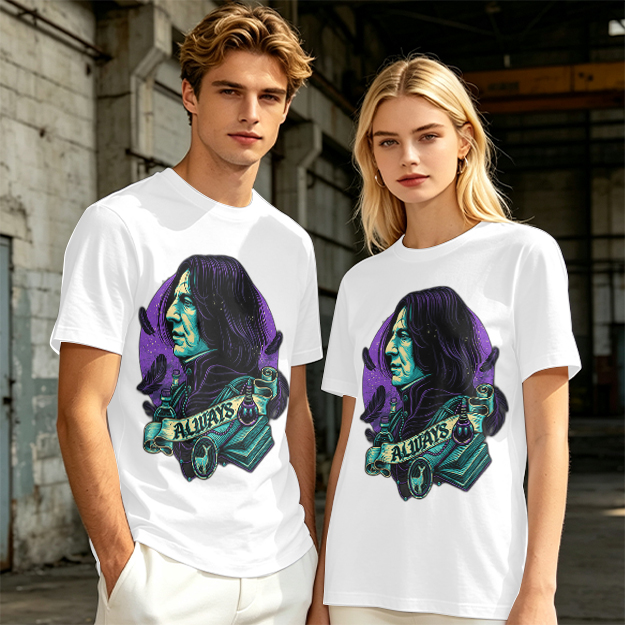 Olive T-Shirt With Severus Snape 'Always' Fantasy Art Print
