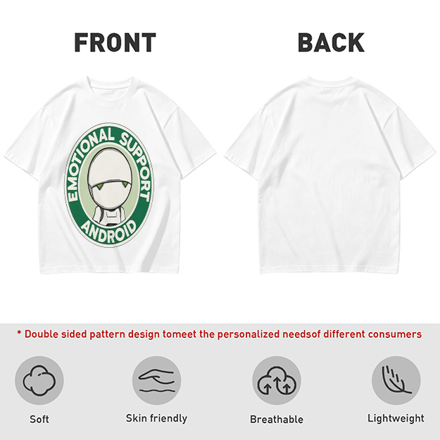 Emotional Support Android Graphic T-Shirt