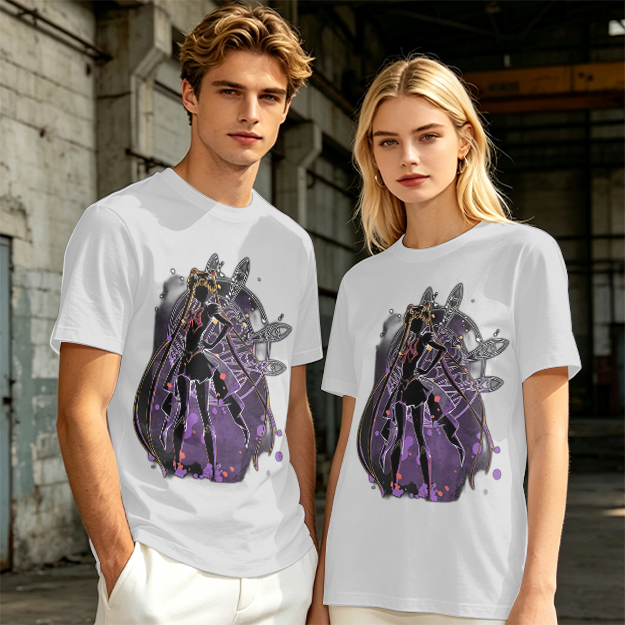 Olive T-Shirt with Sailor Moon Silhouette Graphic Print