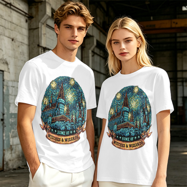Home of Witches & Wizards Castle Starry Night T-Shirt
