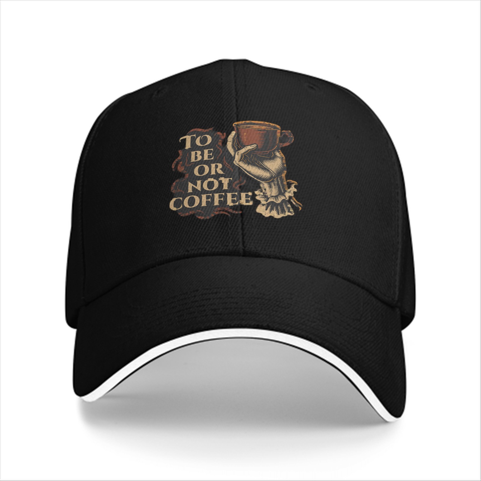 To Be Or Not Coffee Black Baseball Cap