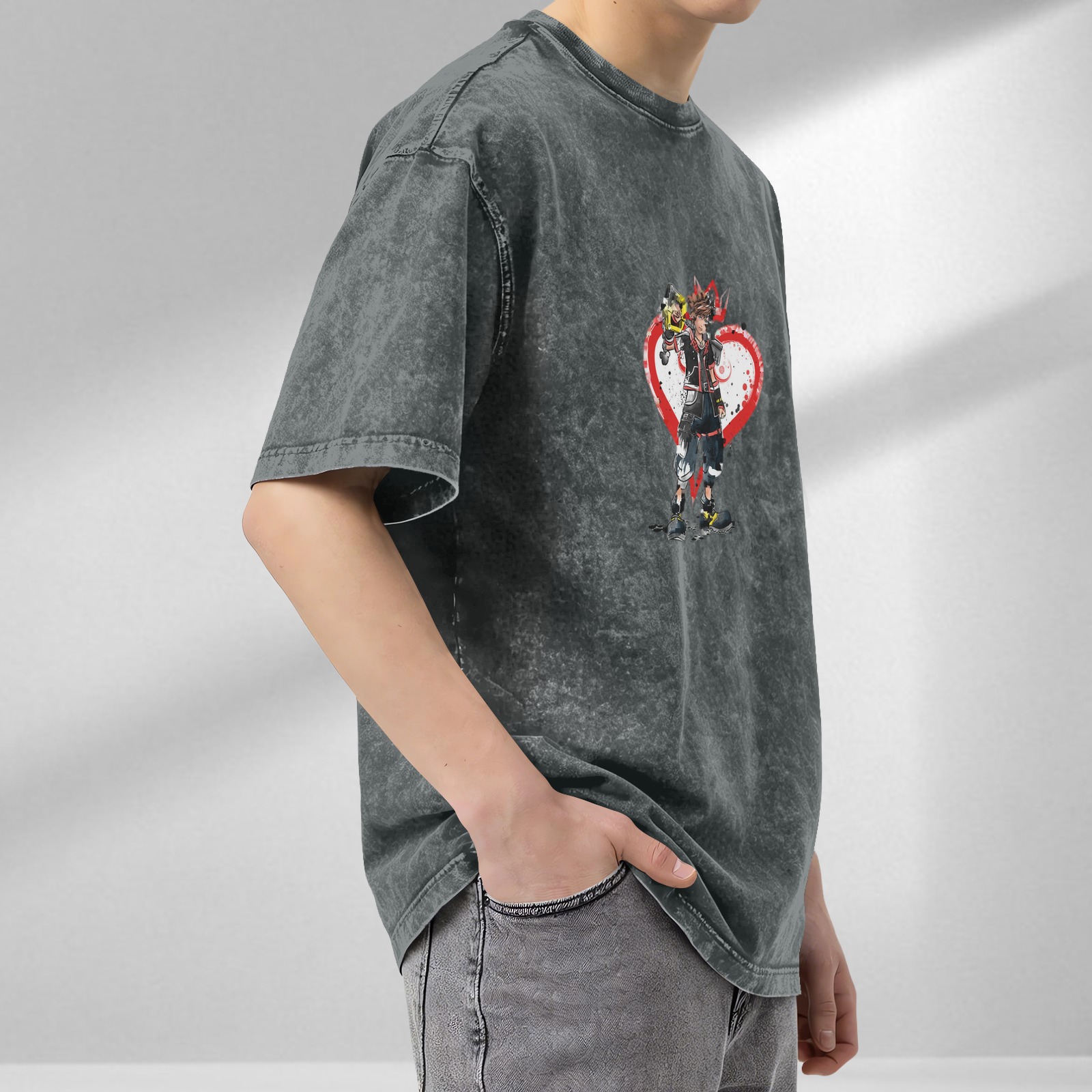 Kingdom Hearts Sora Graphic Vintage Wash T-Shirt