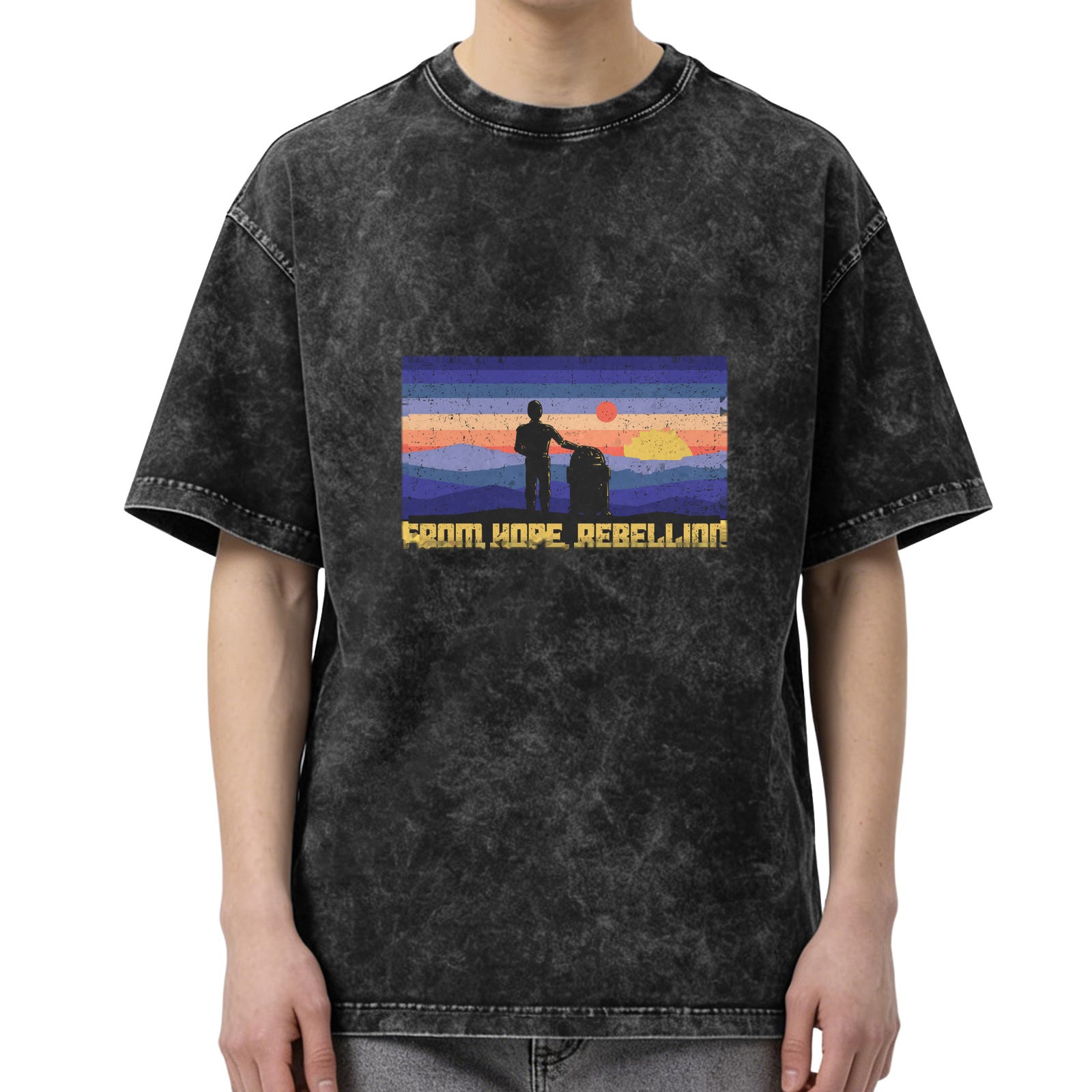 Star Wars Inspired Acid Wash T-Shirt From Hope Rebellion