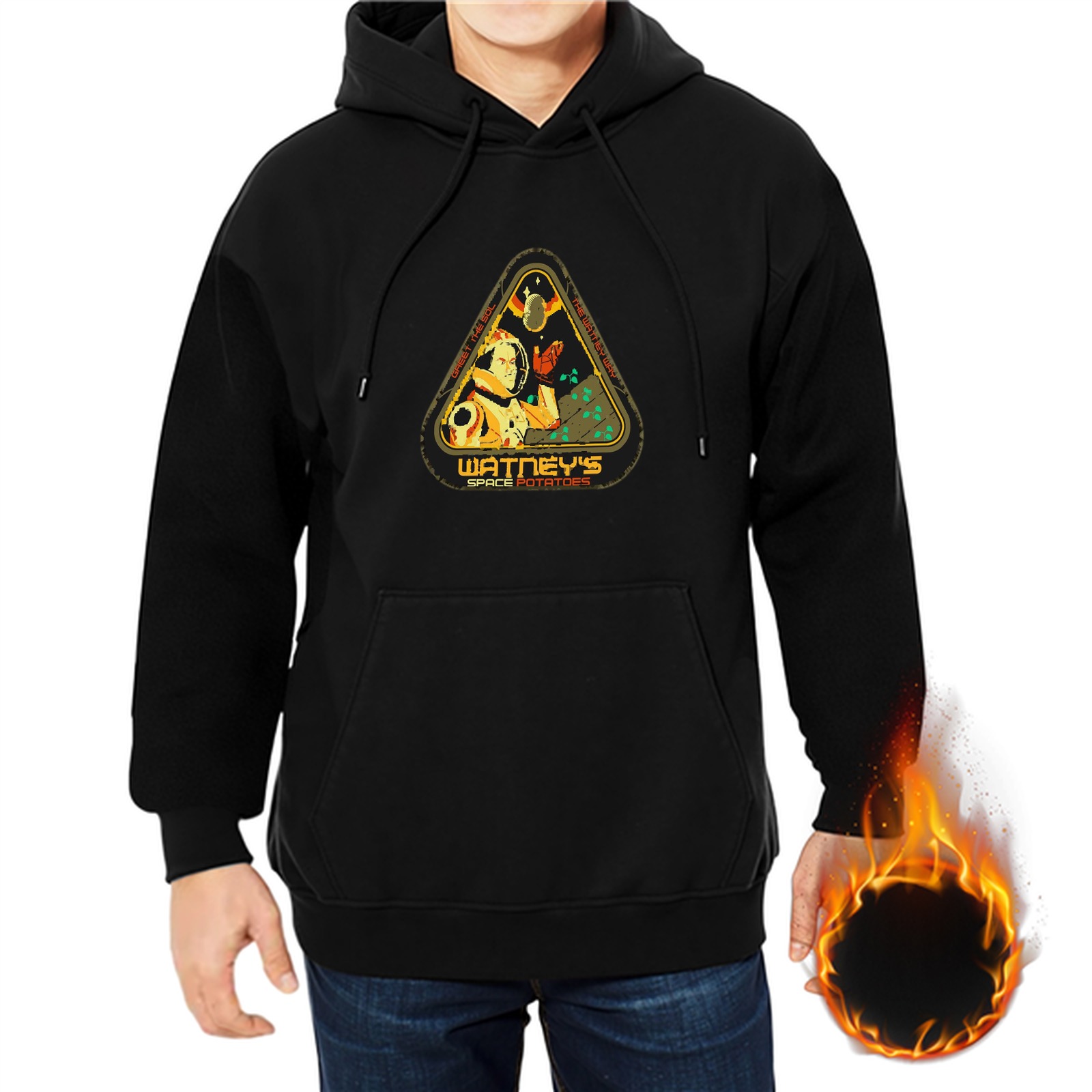 Watney's Space Potatoes Graphic Black Hoodie